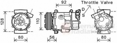 VAN WEZEL 0600k416 -  Компрессор, кондиционер